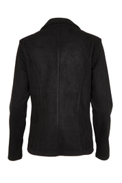 The Luxe Faux Suede Blazer – Black