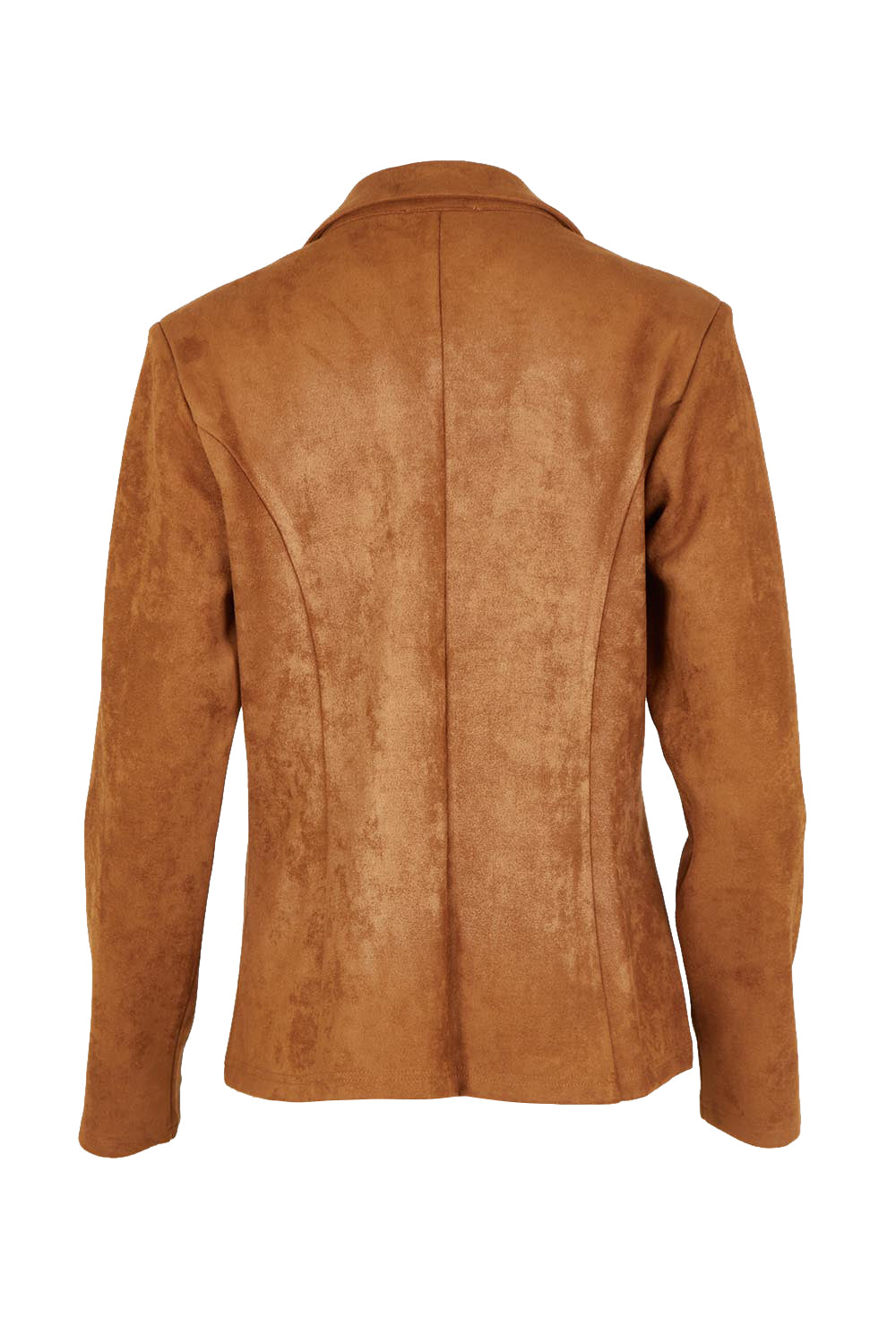 The Luxe Faux Suede Blazer – Tan
