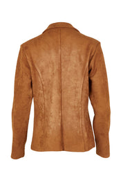 The Luxe Faux Suede Blazer – Tan