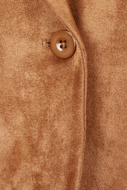 The Luxe Faux Suede Blazer – Tan