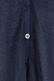 Product shot of The Every Wear Knit Button Up Vest in colour Honorblue (Blue), detail