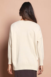 The Travel Anti Pilling V Neck Jumper – Snow