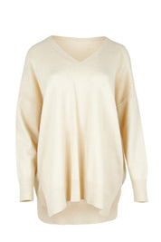The Travel Anti Pilling V Neck Jumper – Snow