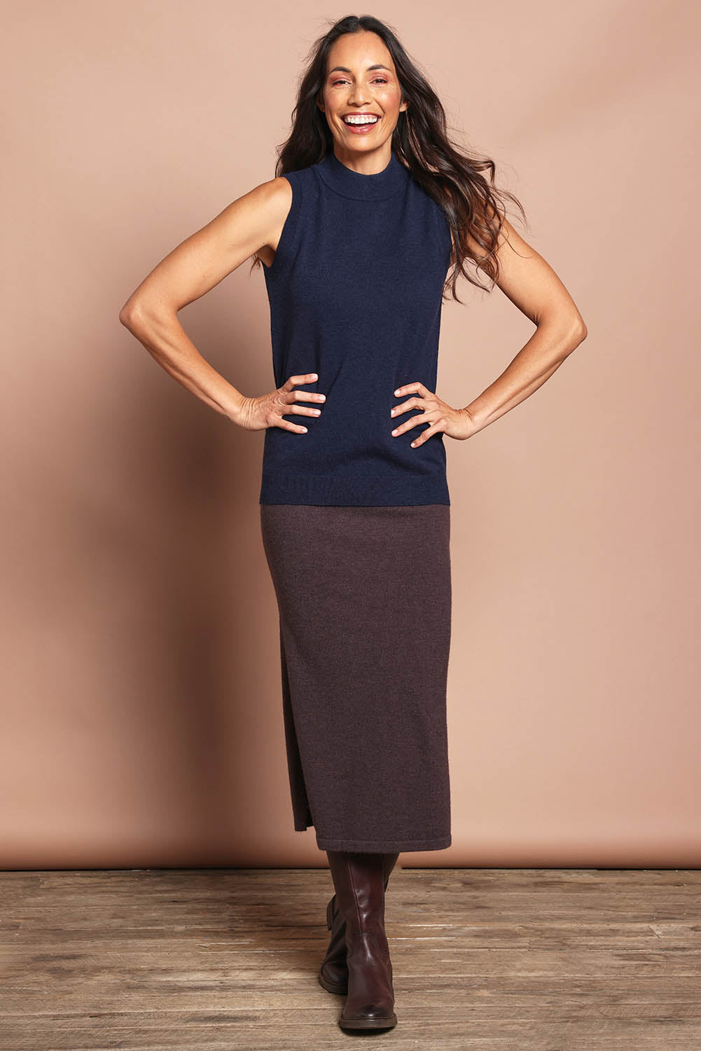 The Travel Anti Pilling Pull On Maxi Skirt – Cocoa
