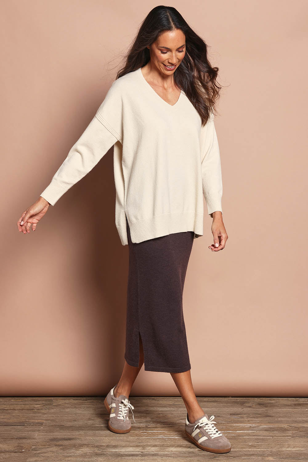 The Travel Anti Pilling Pull On Maxi Skirt – Cocoa