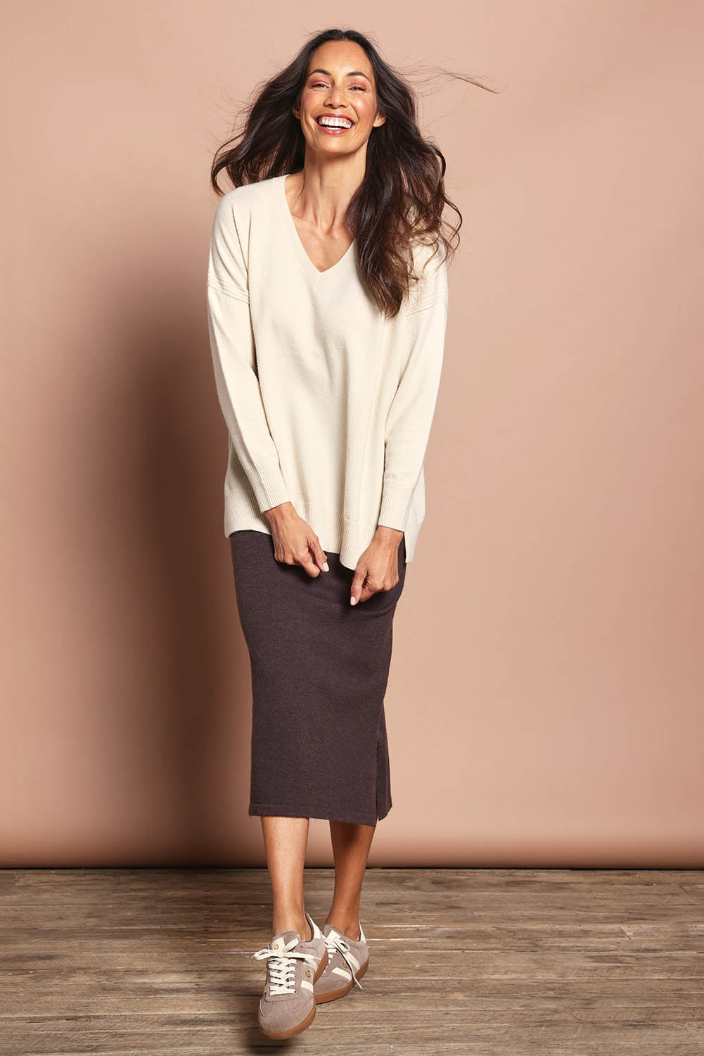The Travel Anti Pilling Pull On Maxi Skirt – Cocoa