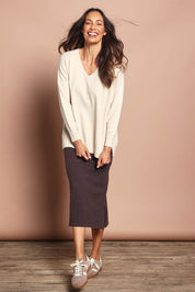 The Travel Anti Pilling Pull On Maxi Skirt – Cocoa