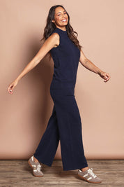 The Travel Anti Pilling Wide Leg Pant – Navy