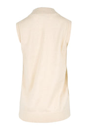 The Travel Anti Pilling Mock Neck Sleeveless Knit – Vanilla