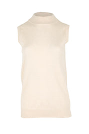 The Travel Anti Pilling Mock Neck Sleeveless Knit – Vanilla