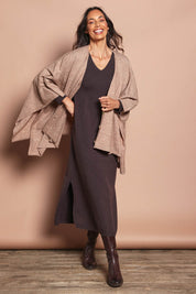 The Travel Anti Pilling 3 Way Poncho – Oatmeal