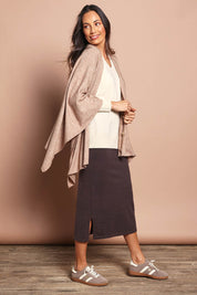The Travel Anti Pilling 3 Way Poncho – Oatmeal