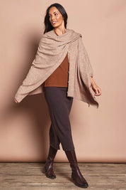 The Travel Anti Pilling 3 Way Poncho – Oatmeal