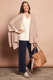 The Travel Anti Pilling 3 Way Poncho – Oatmeal