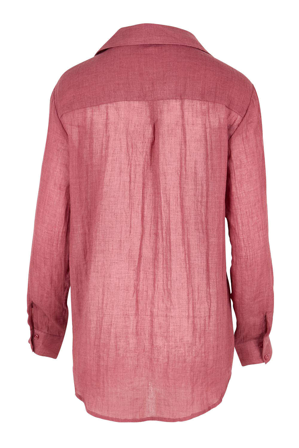 Product shot of the The Go To Comfort Shirt - Dusty rose in colour Dusty Rose, from the back