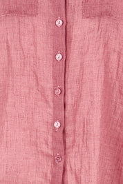 Product shot of the The Go To Comfort Shirt - Dusty rose in colour Dusty Rose, showing detail