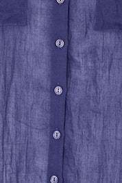 Product shot of the The Go To Comfort Shirt - Navy in colour Navy, showing detail