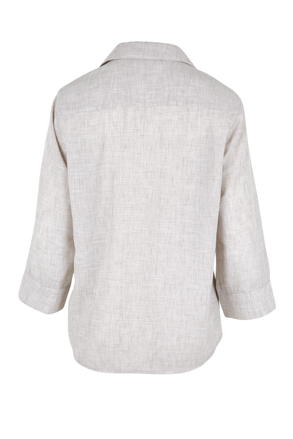 Product shot of the The Easy Wear Shirt  - Oyster in colour Oyster, from the back