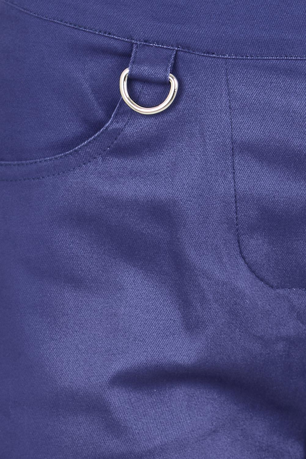 Product shot of the The Teachers Pant With Pockets – Campusblue in colour Campusblue, showing detail