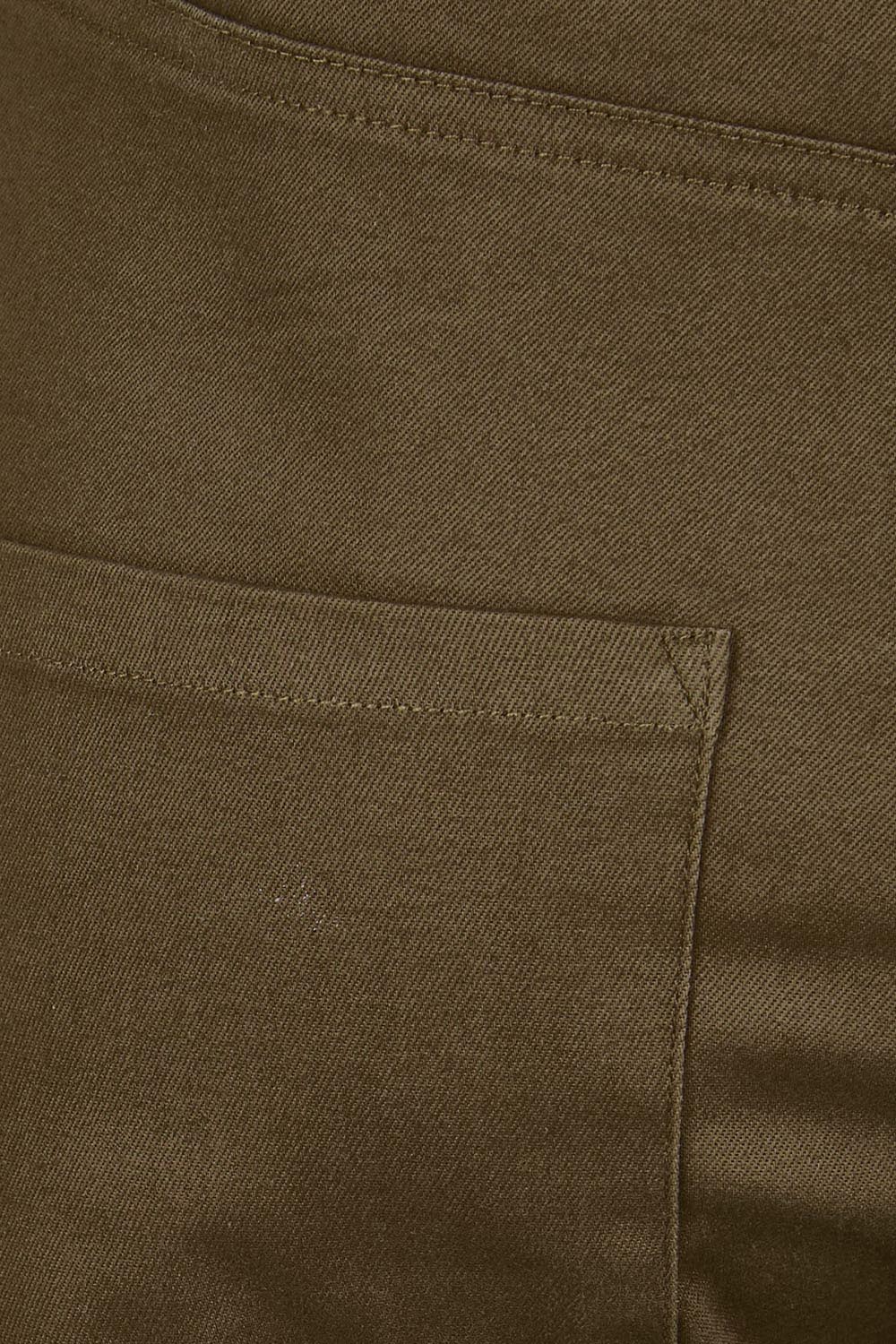 Product shot of the The Teachers Cotton Pant With Pockets – Coffee in colour Coffee, showing detail