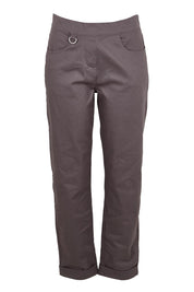 Product shot of the The Teachers Pant With Pockets – Prepgrey in colour Prepgrey, from the front