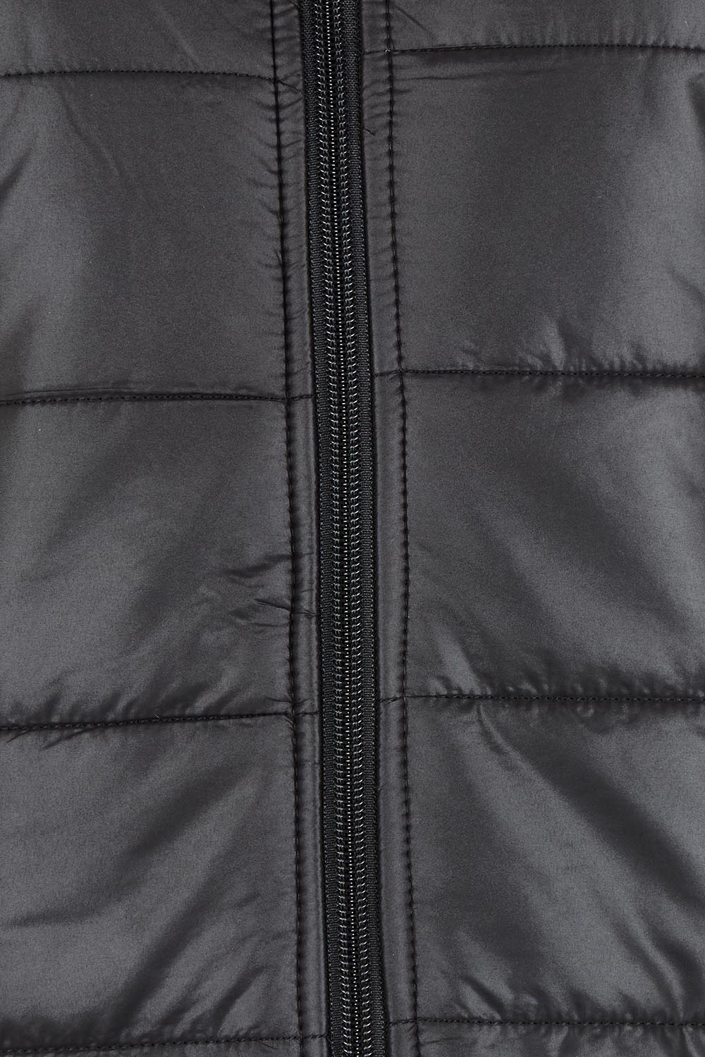 Product shot of The Keepers Puffer Jacket in colour Black (Black), detail