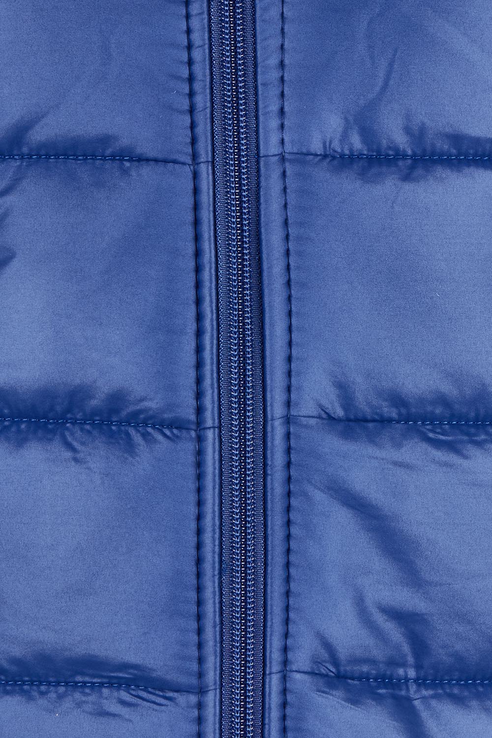 Product shot of The Keepers Puffer Jacket in colour Navy (Blue), detail