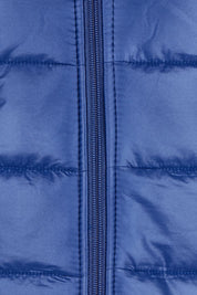 Product shot of The Keepers Puffer Jacket in colour Navy (Blue), detail