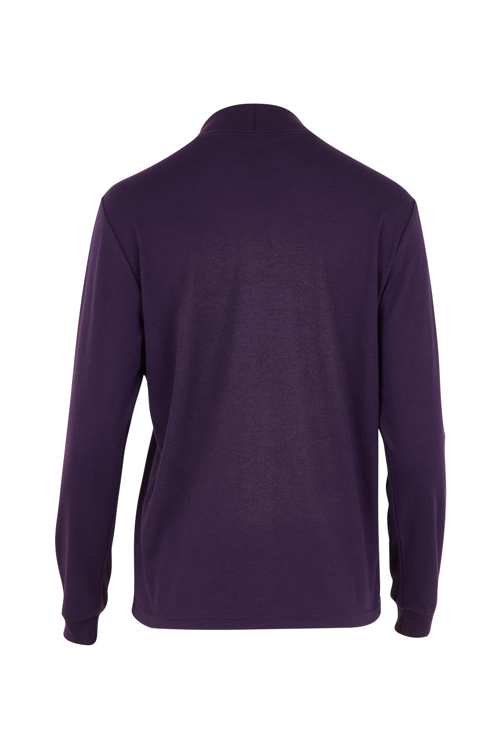Product shot of The Cotton Blend Skivvy in colour Grape (Purple), from the back