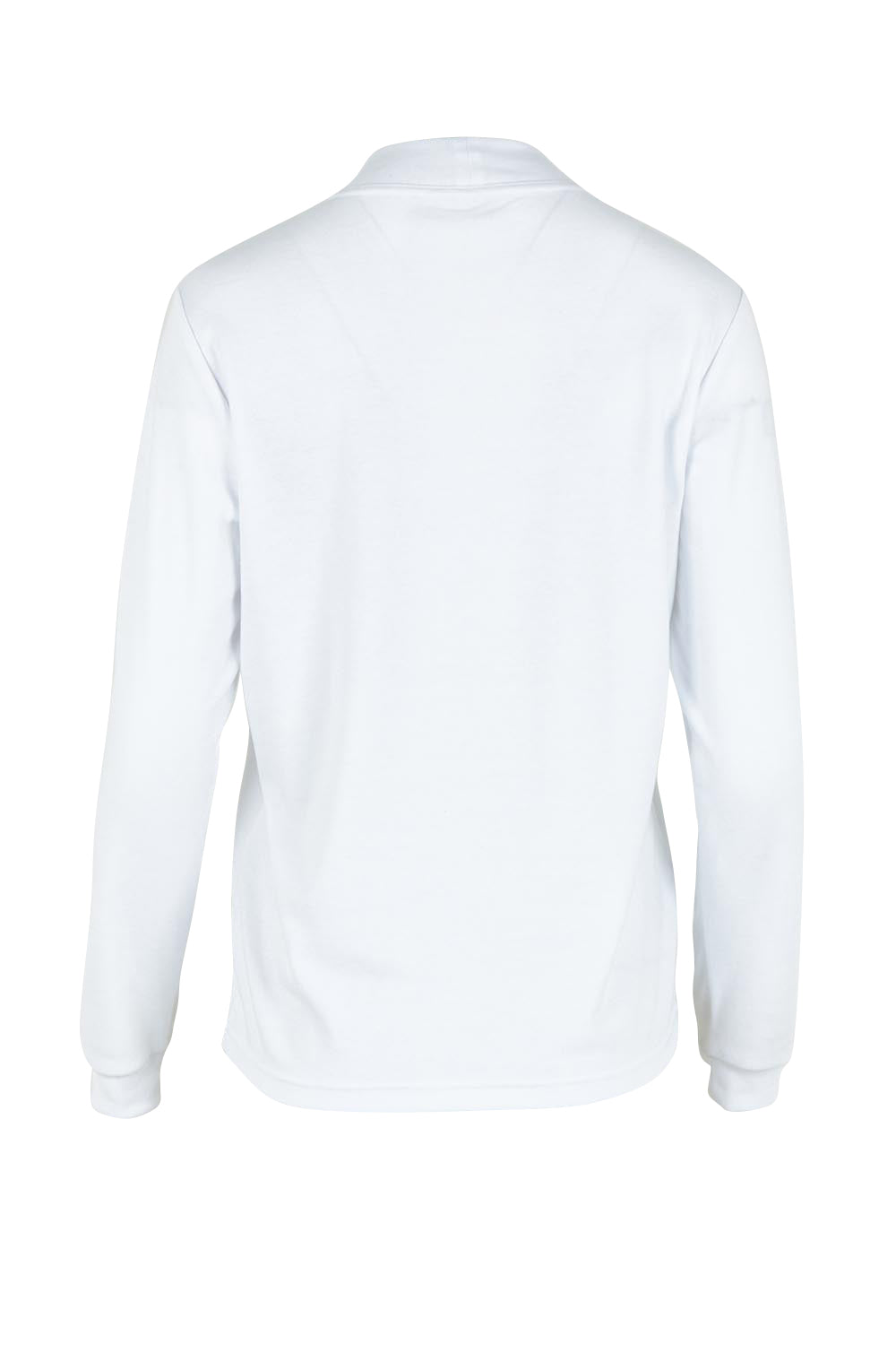 Product shot of The Cotton Blend Skivvy in colour White (White), from the back