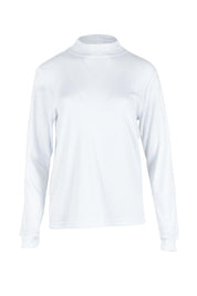 Product shot of The Cotton Blend Skivvy in colour White (White), from the front