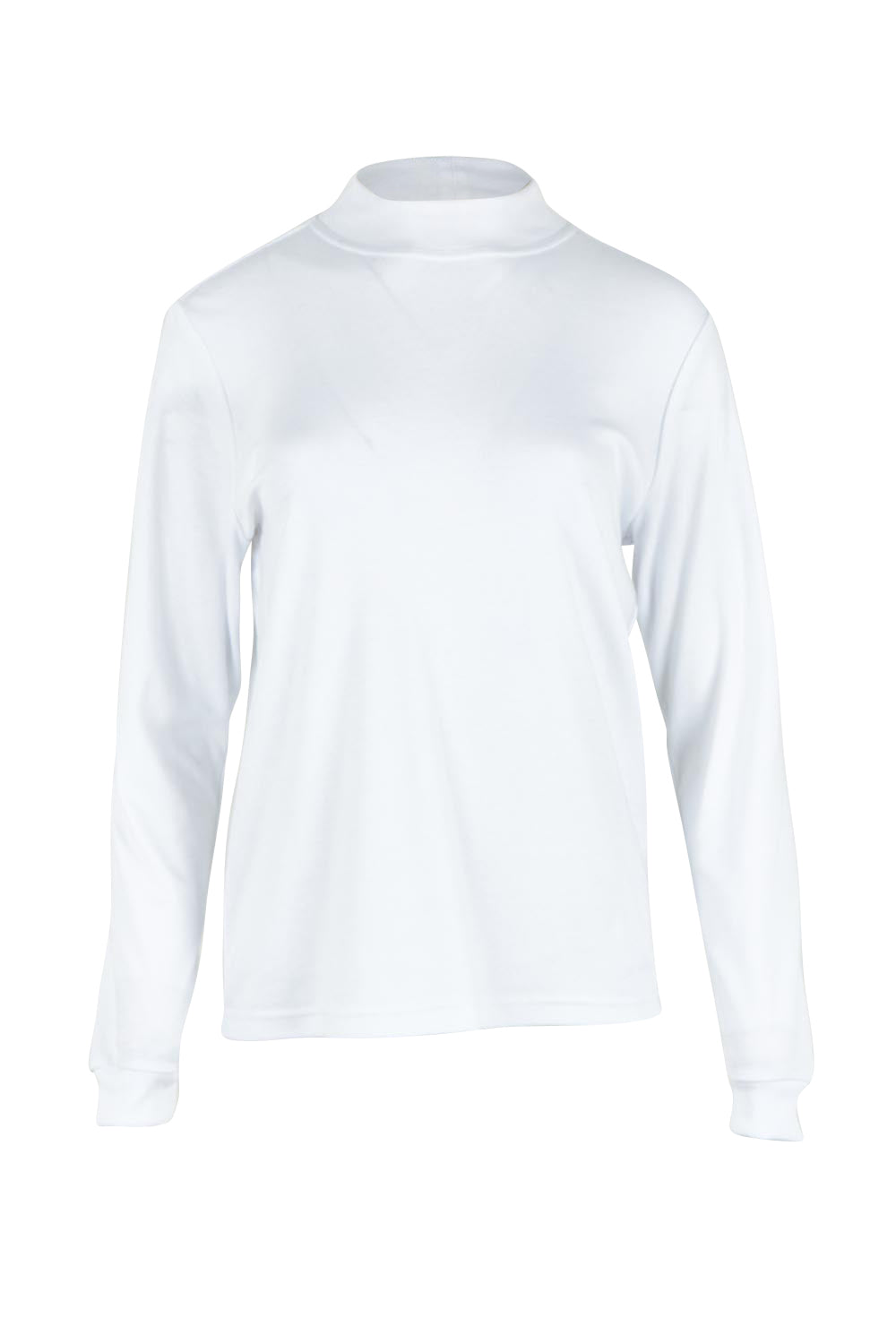 Product shot of The Cotton Blend Skivvy in colour White (White), from the front