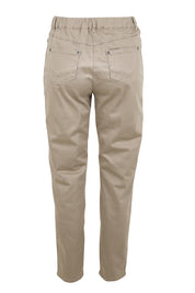 Product shot of the The Cotton Pull On Stretch Comfort Pant – Biscuit in colour Biscuit, from the back