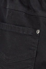 Product shot of The Cotton Pull On Stretch Comfort Pant in colour Black (Black), detail