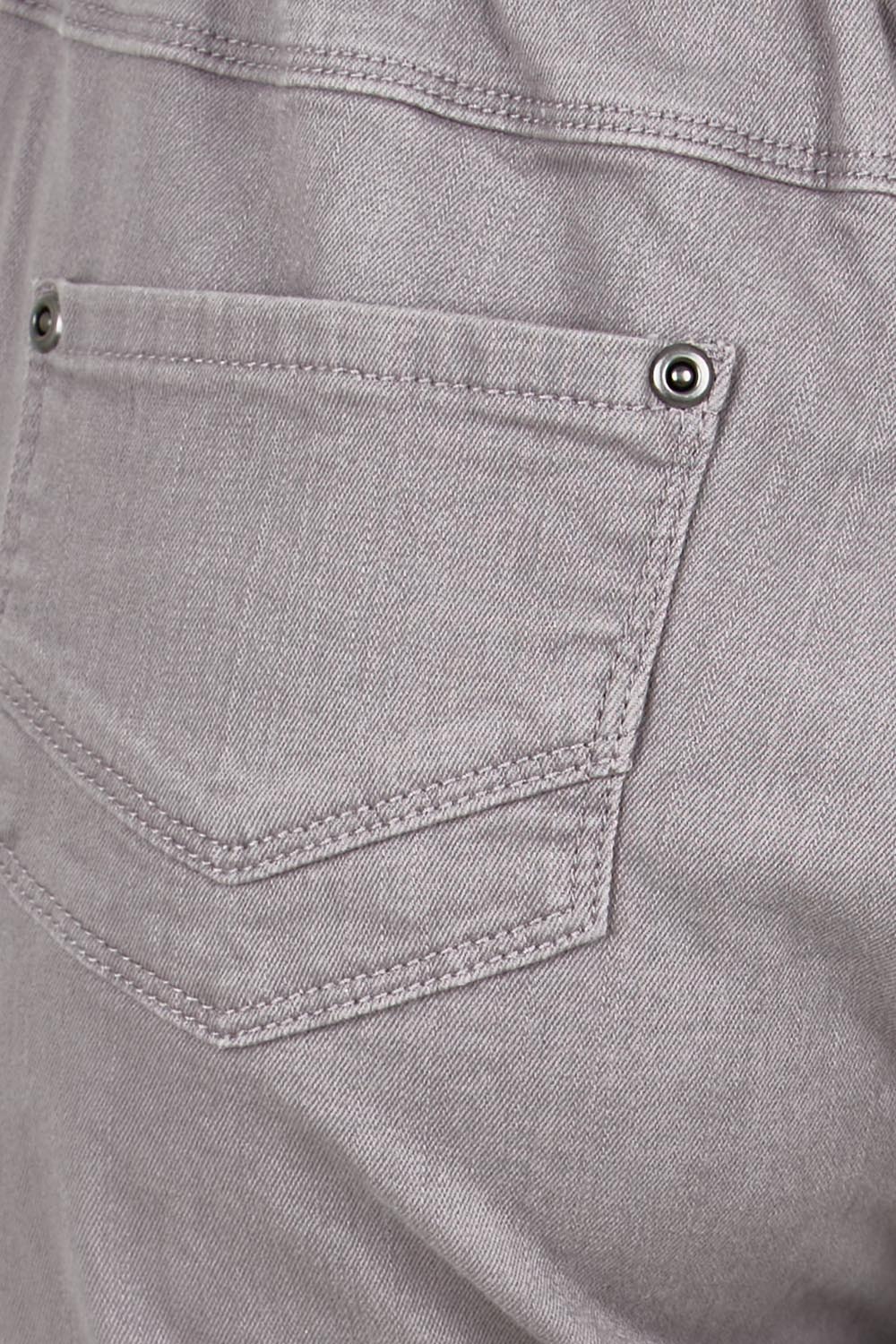 Product shot of the The Cotton Pull On Stretch Comfort Pant – Latte in colour Latte, showing detail