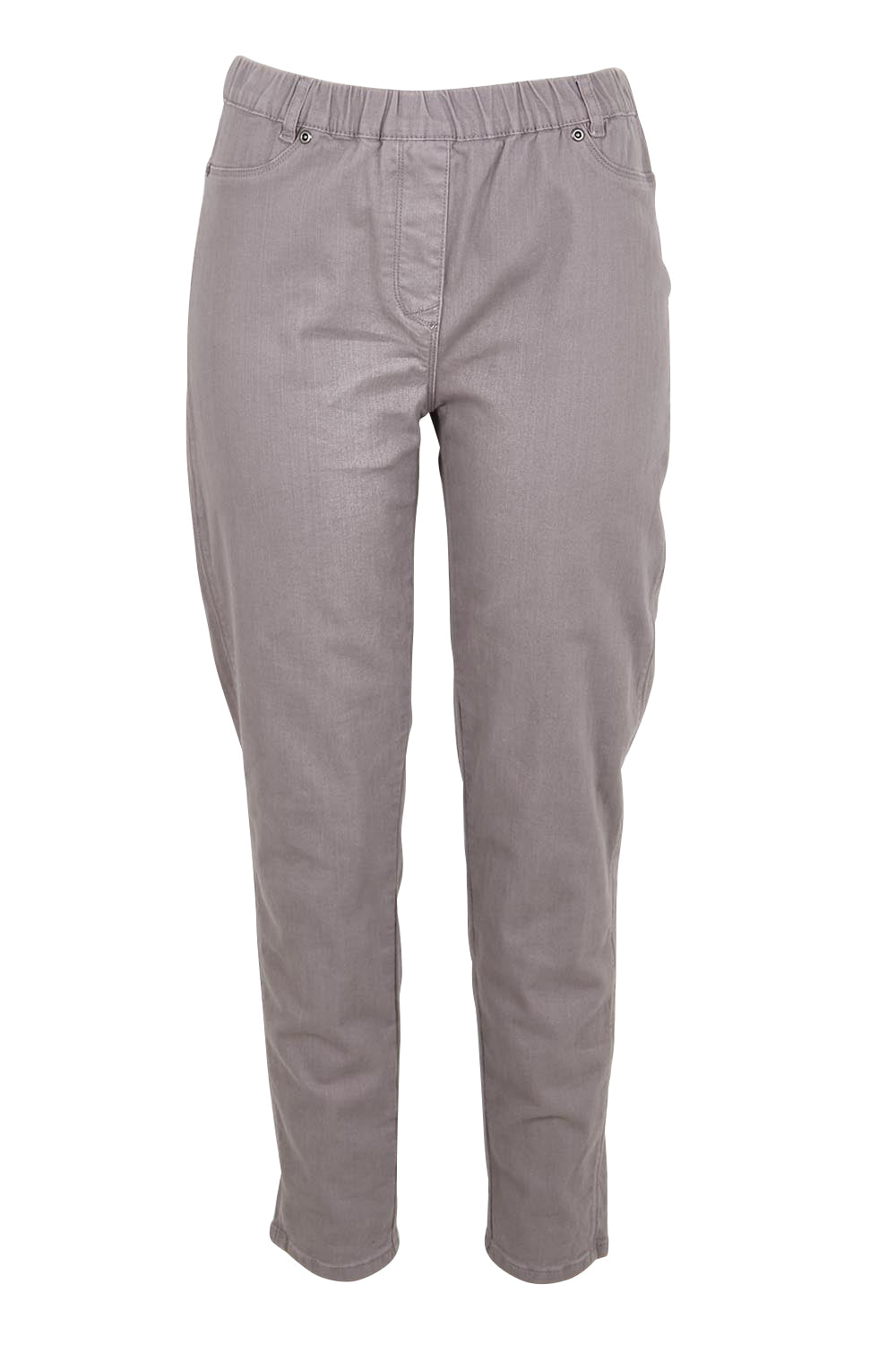 Product shot of the The Cotton Pull On Stretch Comfort Pant – Latte in colour Latte, from the front