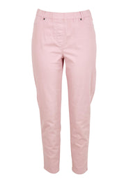 Product shot of the The Cotton Pull On Stretch Comfort Pant – Pink in colour Pink, from the front