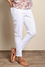 The Cotton Pull On Stretch Comfort Pant – White