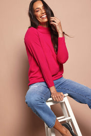 The Super Soft Knit Skivvy – Cerise