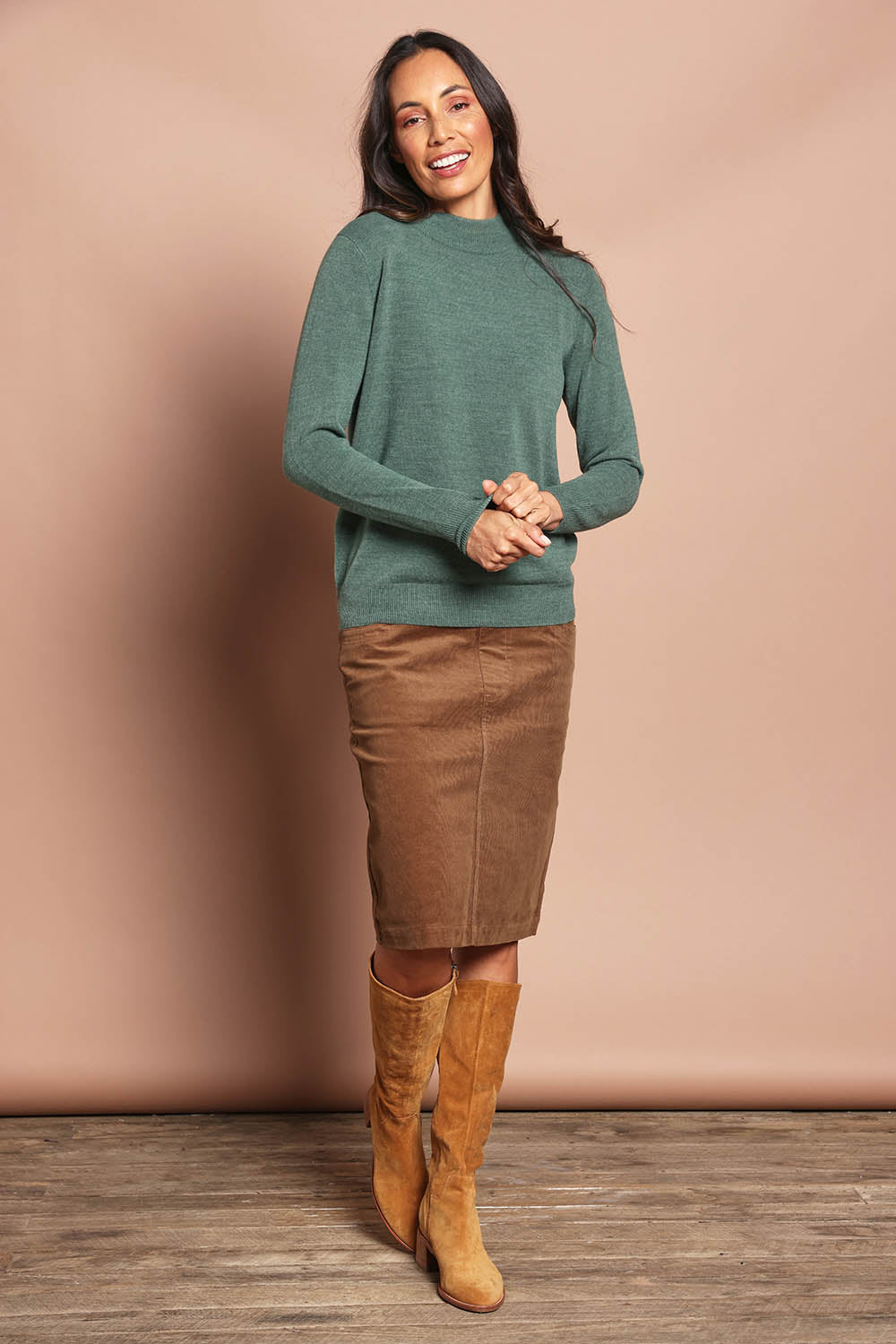 The Super Soft Knit Skivvy – Moss