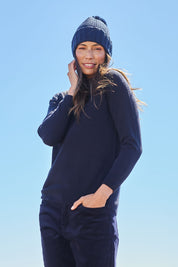 The Super Soft Knit Skivvy – Navy
