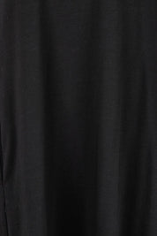 The Cotton Blend Cowl Neck Dress – Black