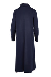The Cotton Blend Cowl Neck Dress – Navy