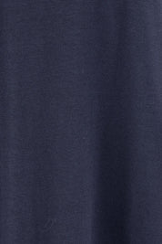 The Cotton Blend Cowl Neck Dress – Navy