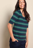 The Classic Cotton Striped Tee – Navygreen