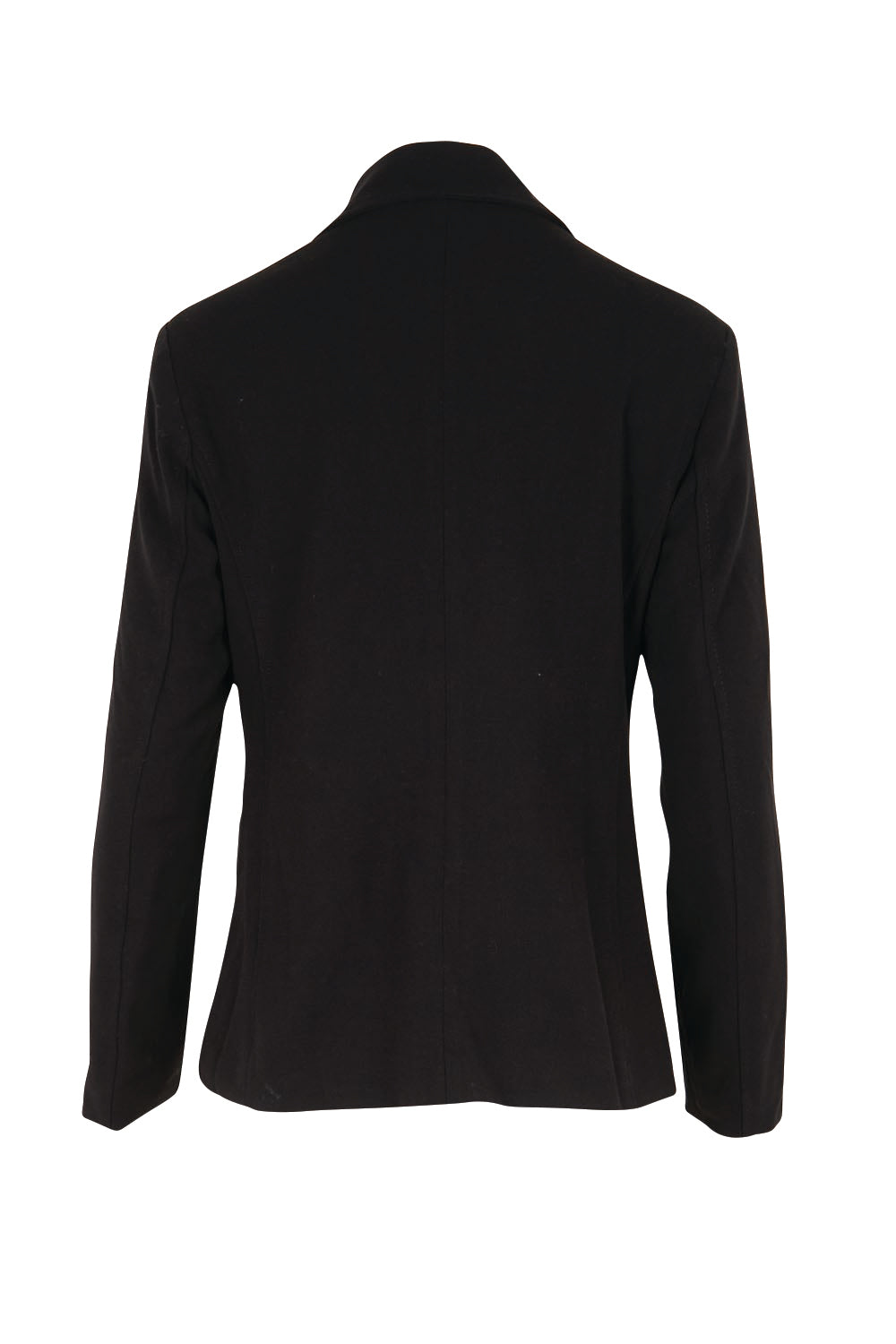 Product shot of the The Classic Double Breasted Blazer – Black in colour Black, from the back
