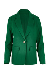 Product shot of the The Classic Every Wear Blazer – Emerald in colour Emerald, from the front