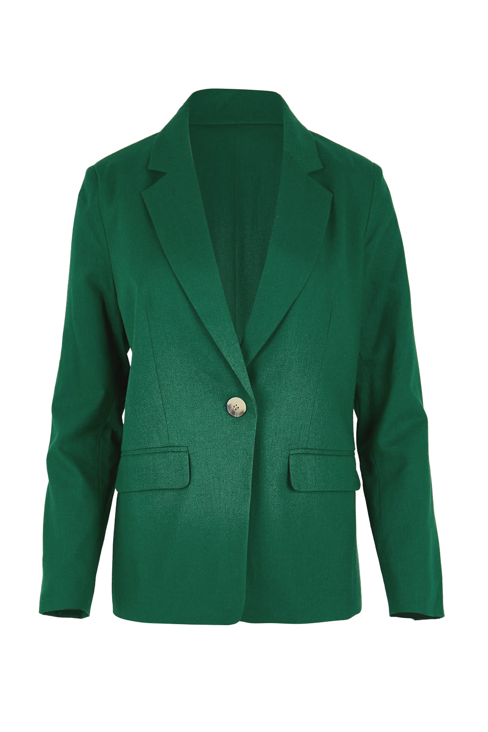 Product shot of the The Classic Every Wear Blazer – Emerald in colour Emerald, from the front