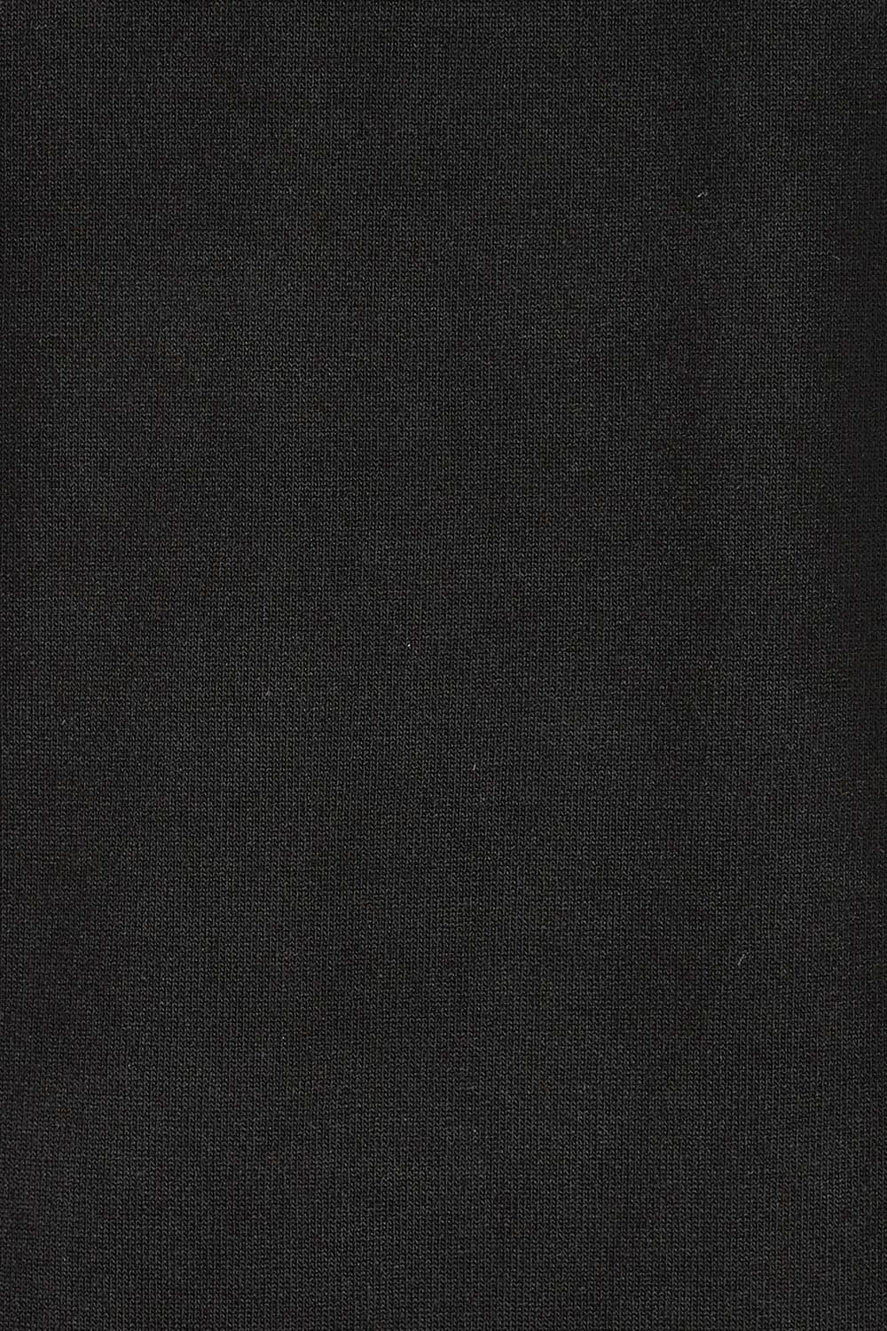 Product shot of the The Summer Comfort True Knit Dress – Black in colour Black, showing detail