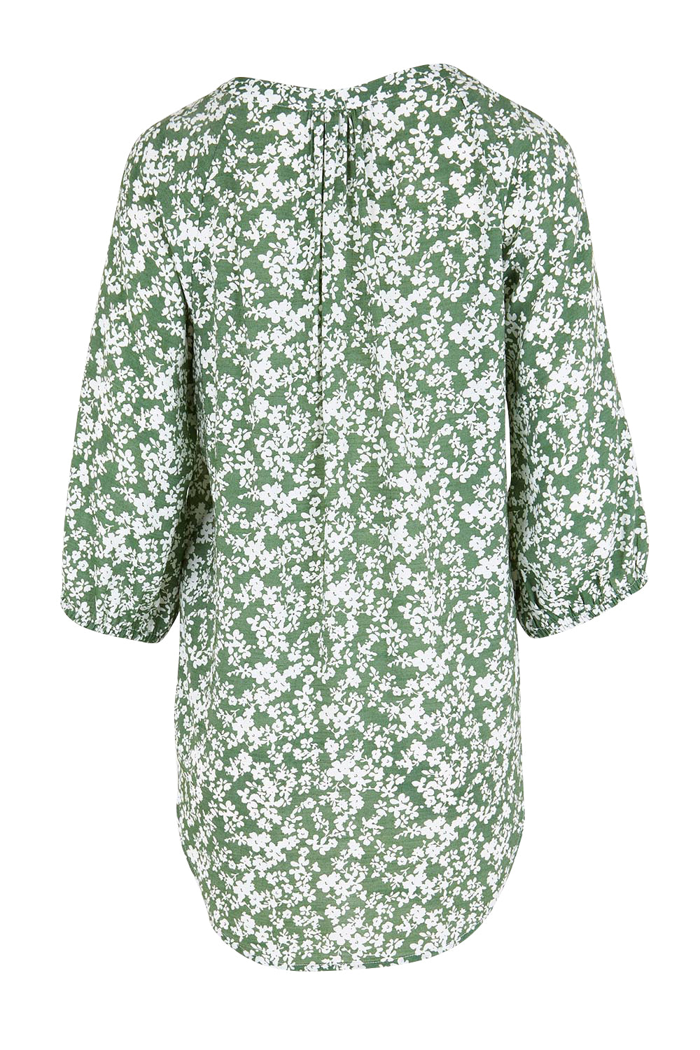 Product shot of the The Every Wear Shirt  - Greenwhite in colour Greenwhite, from the back